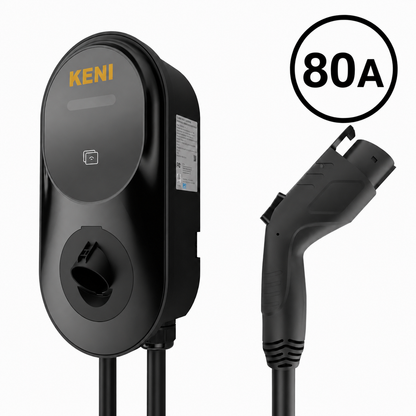 KENI Level 2 EV Charging Station – 80A Adjustable, J1772