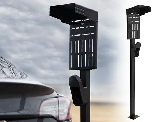 Heavy-duty charger stand for electric vehicles